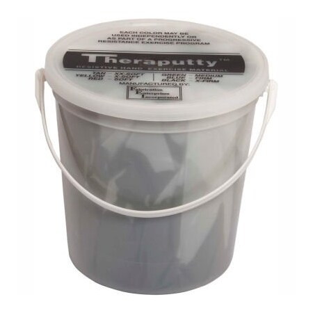 Fabrication Enterprises TheraPutty Plus Antimicrobial Exercise Putty, Black, 5 Pound, X-Firm 276033